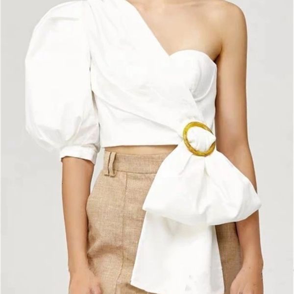 women's blouses & shirts european and american tide brand early spring fashion oblique shoulder bubble sleeve short tube oka3, White
women's blouses & shirts european and american tide brand early spring fashion oblique shoulder bubble sleeve short tube oka3, White