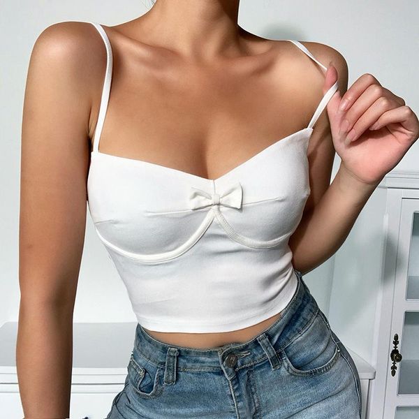 crop casual skinny clothing womens camis designer natural color with bow v-neck, White
crop casual skinny clothing womens camis designer natural color with bow v-neck, White