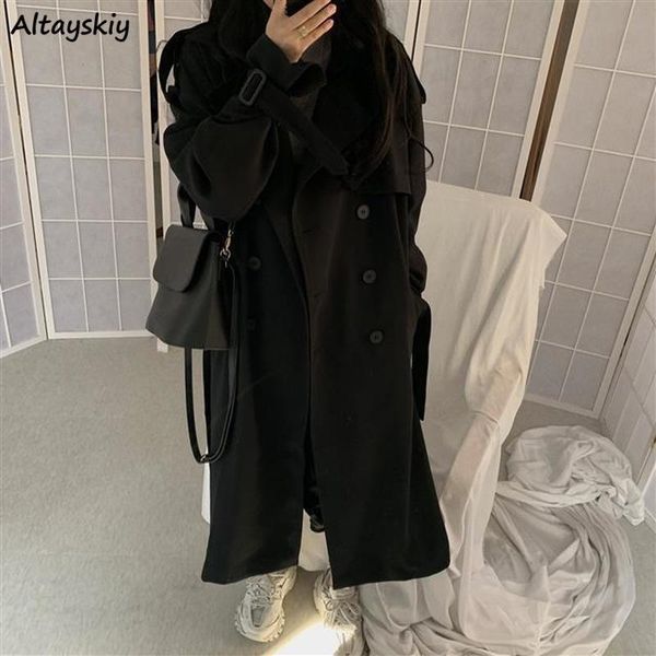 women trench outwear coats solid all-match female japanese style ulzzang ladies streetwear chic fashion elegant gentle ins women's, Tan;black
women trench outwear coats solid all-match female japanese style ulzzang ladies streetwear chic fashion elegant gentle ins women's, Tan;black