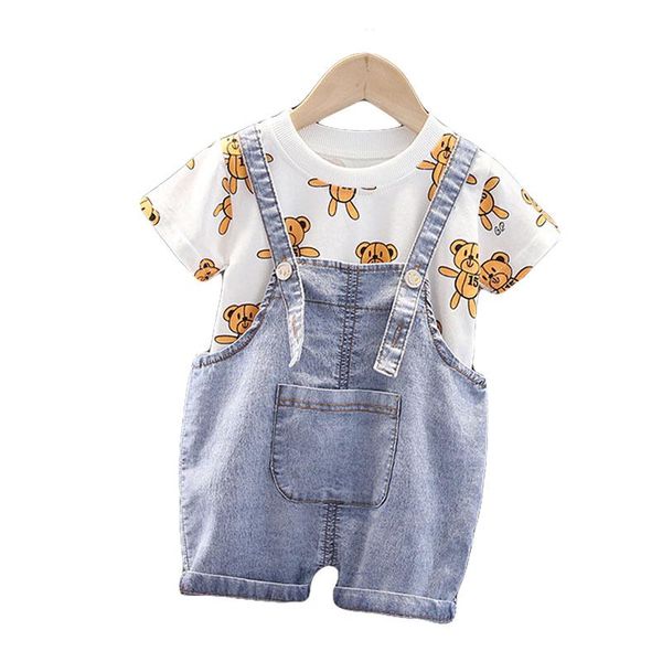 clothing sets summer infant boys outfits born bear printed clothes suit baby striped t-shirt overalls 2pcs toddler girl 1-5y, White
clothing sets summer infant boys outfits born bear printed clothes suit baby striped t-shirt overalls 2pcs toddler girl 1-5y, White