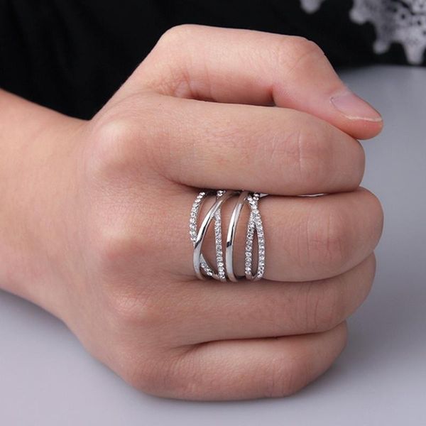 pendant necklaces fashion x shape cross ring for women wedding trendy jewelry irregular geometry zircon modern rings anillos, Silver
pendant necklaces fashion x shape cross ring for women wedding trendy jewelry irregular geometry zircon modern rings anillos, Silver