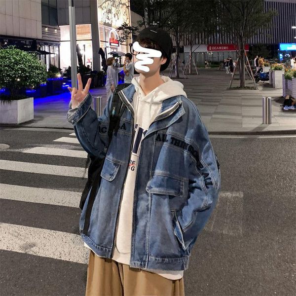 spring and autumn youth men's loose solid color hip-hop denim jacket fashion casual all-match blue jackets, Black;brown
spring and autumn youth men's loose solid color hip-hop denim jacket fashion casual all-match blue jackets, Black;brown