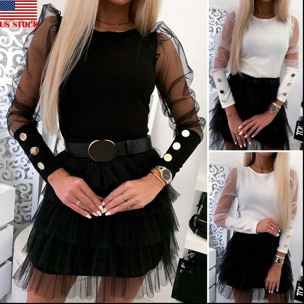 fashion mesh long sleeve solid womens shirt color slim rivet club party casual elegant black white blouses
fashion mesh long sleeve solid womens shirt color slim rivet club party casual elegant black white blouses