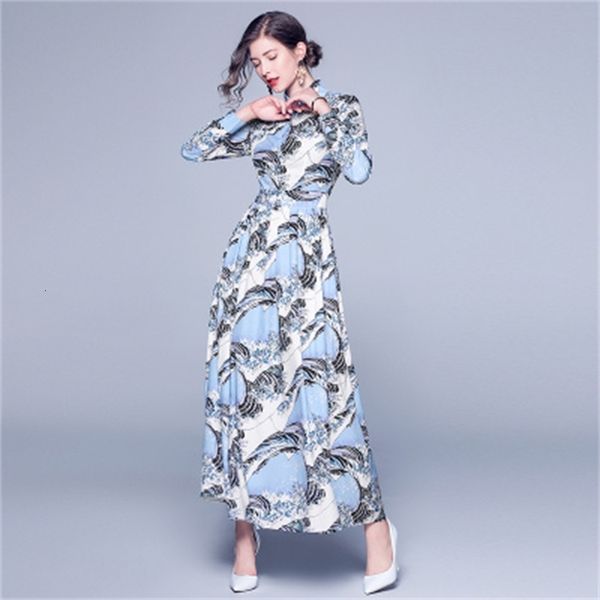 casual dresses summer designer runway party women long sleeve elegant maxi fashion printed long kg99, Black;gray
casual dresses summer designer runway party women long sleeve elegant maxi fashion printed long kg99, Black;gray