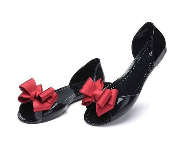 sandals quality women flat beach jelly shoes woman summer bowtie outdoor slippers slip on sandalias big size 35-40, Black
sandals quality women flat beach jelly shoes woman summer bowtie outdoor slippers slip on sandalias big size 35-40, Black