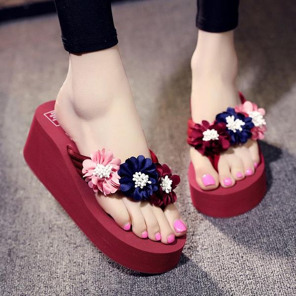 slippers casual high-heeled shoes lady flower slipers women shale female beach slides med platform on a wedge rubber flip flops, Black
slippers casual high-heeled shoes lady flower slipers women shale female beach slides med platform on a wedge rubber flip flops, Black