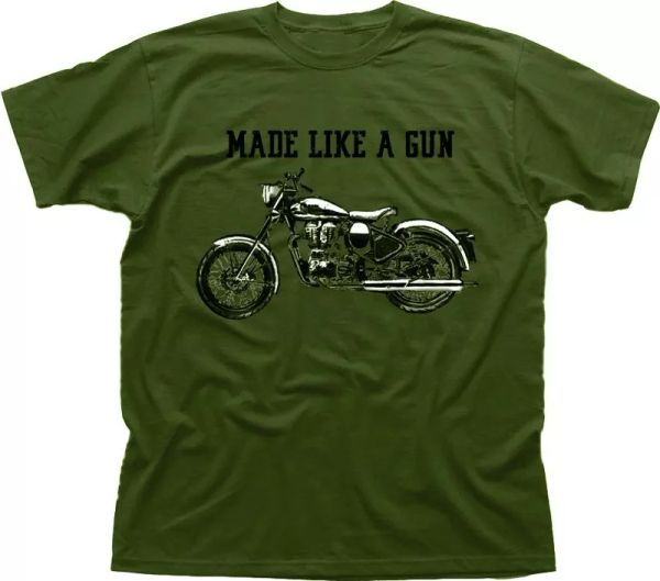 royal enfield - made like a gun logo t-shirt - retro motorcycle olive 01532, White;black
royal enfield - made like a gun logo t-shirt - retro motorcycle olive 01532, White;black