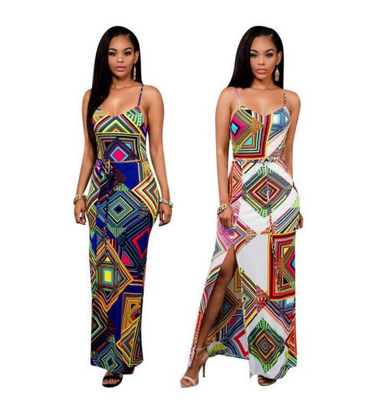party dresses summer slim casual spaghetti strap women maxi v neck backless high split dress 5ivj, White;black
party dresses summer slim casual spaghetti strap women maxi v neck backless high split dress 5ivj, White;black