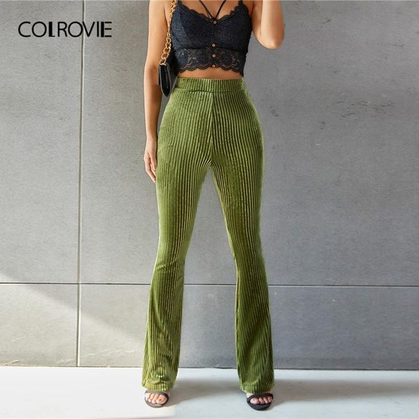 olive green solid flare leg velvet pants autumn ladies ribbed glamorous high waist long trousers fitted women's & capris, Black;white
olive green solid flare leg velvet pants autumn ladies ribbed glamorous high waist long trousers fitted women's & capris, Black;white