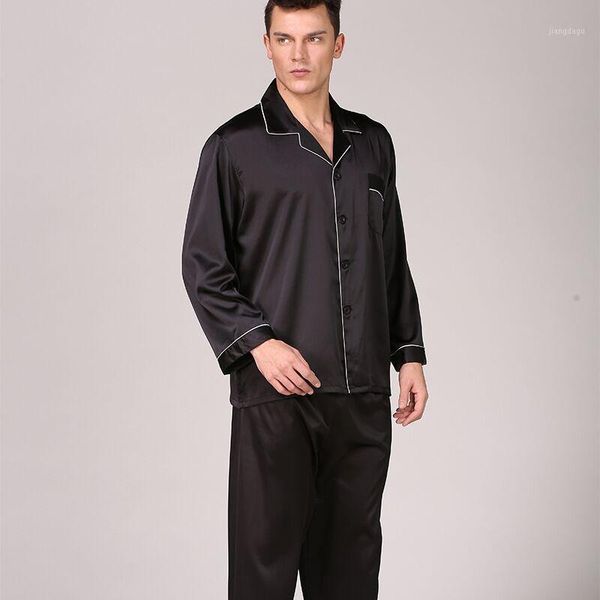 men's sleepwear stain silk pajama set men pajamas satin nightwear pijama masculino plus size homewear pyjamas homme 3xl, Black;brown
men's sleepwear stain silk pajama set men pajamas satin nightwear pijama masculino plus size homewear pyjamas homme 3xl, Black;brown