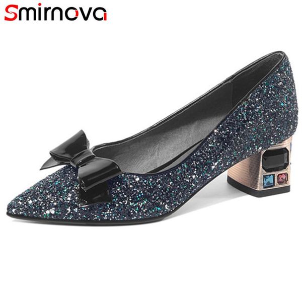 dress shoes smirnova 2021 arrive women pumps pointed toe sequin bowknot spring summer single crystal heel wedding woman, Black
dress shoes smirnova 2021 arrive women pumps pointed toe sequin bowknot spring summer single crystal heel wedding woman, Black