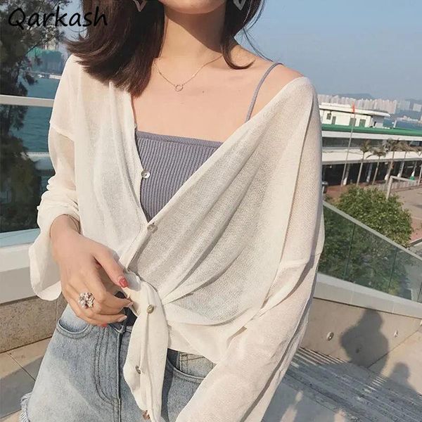 women's knits & tees women sun-proof cardigan solid white simple loose breathable females outwear leisure cardigans all-match ladies te
women's knits & tees women sun-proof cardigan solid white simple loose breathable females outwear leisure cardigans all-match ladies te