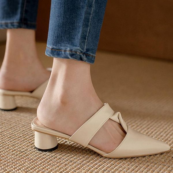 sandals woman mid heel pointed toe mules solid female summer pumps fashion rubber ladies casual shoes comfortable, Black
sandals woman mid heel pointed toe mules solid female summer pumps fashion rubber ladies casual shoes comfortable, Black