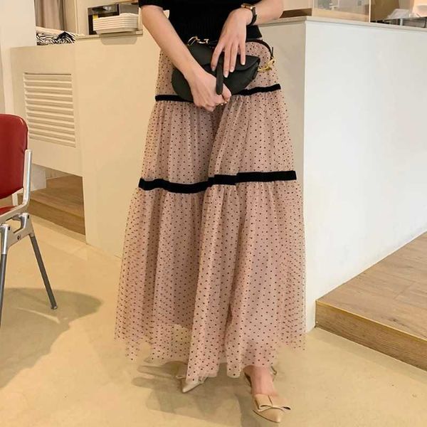 dot mesh elegant autumn mujer faldas vintage fashion woman skirts korean chic long skirts women black bottom clothing 210706
dot mesh elegant autumn mujer faldas vintage fashion woman skirts korean chic long skirts women black bottom clothing 210706