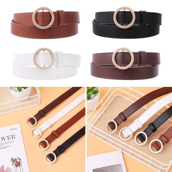 belts mothers day gift jeans casual dress pants gold/silver round buckle o ring all-match women's leather belt, Black;brown
belts mothers day gift jeans casual dress pants gold/silver round buckle o ring all-match women's leather belt, Black;brown
