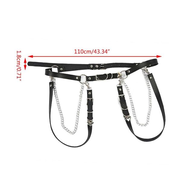 belts q1fa style woman punk gothic faux leather belt metal chain ring waist strap street dance decorate, Black;brown
belts q1fa style woman punk gothic faux leather belt metal chain ring waist strap street dance decorate, Black;brown