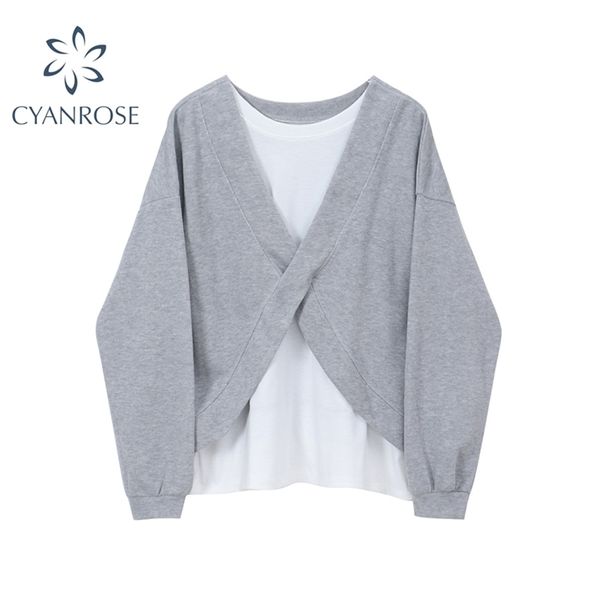 fashion women hoodies pullover v neck casual loose autumn winter harajuku streetwear fake two piece female sweatshirt 210515, Black
fashion women hoodies pullover v neck casual loose autumn winter harajuku streetwear fake two piece female sweatshirt 210515, Black