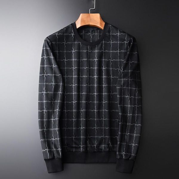 men's hoodies & sweatshirts 2021 yarn-dyed plaid sweatshirt men luxury round collar casual male spring autumn slim fit mens 4xl, Black
men's hoodies & sweatshirts 2021 yarn-dyed plaid sweatshirt men luxury round collar casual male spring autumn slim fit mens 4xl, Black