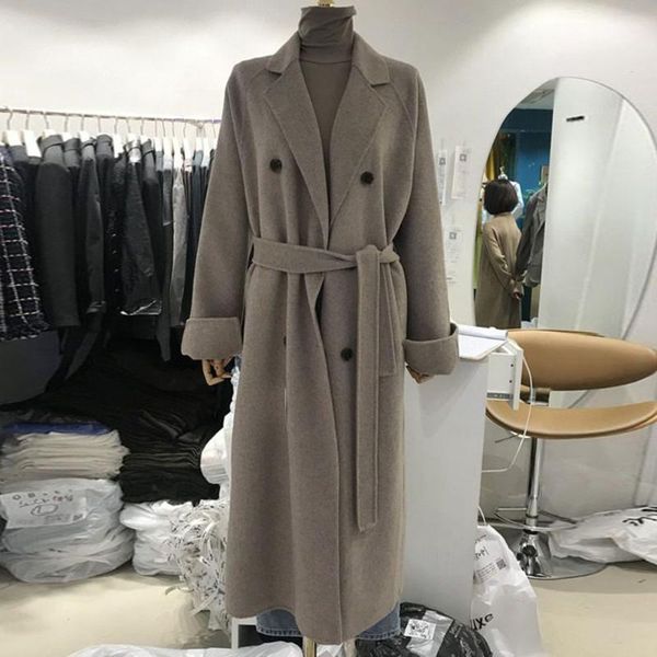 women's wool & blends casual coat women long sleeve office wear elegant coats double breasted belted solid color blend jacket outwear, Black
women's wool & blends casual coat women long sleeve office wear elegant coats double breasted belted solid color blend jacket outwear, Black