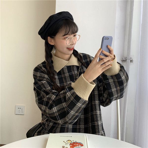 winter new warm college style plush thickened sweater female student korean loose pullover fashion coat, Blue;black
winter new warm college style plush thickened sweater female student korean loose pullover fashion coat, Blue;black