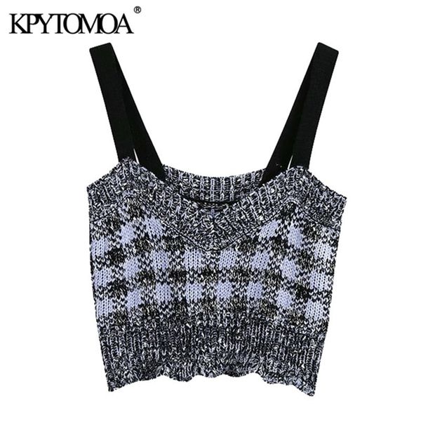 kpytomoa women sweet fashion patchwork plaid cropped knitted tank vintage backless wide straps female camis chic 210407, White
kpytomoa women sweet fashion patchwork plaid cropped knitted tank vintage backless wide straps female camis chic 210407, White