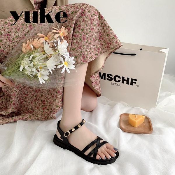 sandals yuke women designer fashion metal decroation comfortable casual female flats shoes cool buckle strap ladies sandal, Black
sandals yuke women designer fashion metal decroation comfortable casual female flats shoes cool buckle strap ladies sandal, Black