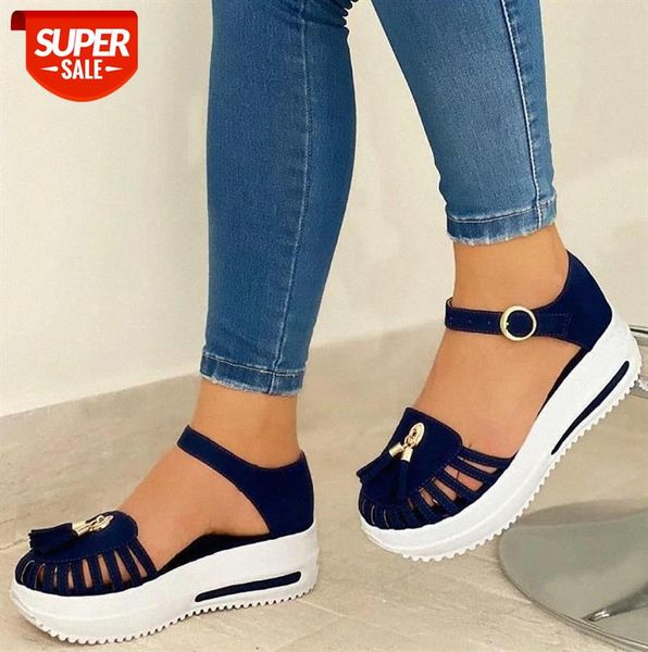europe and the united states plus size women's sandals with low buckle round toe wedge hollow tassel women #4i15, Black
europe and the united states plus size women's sandals with low buckle round toe wedge hollow tassel women #4i15, Black