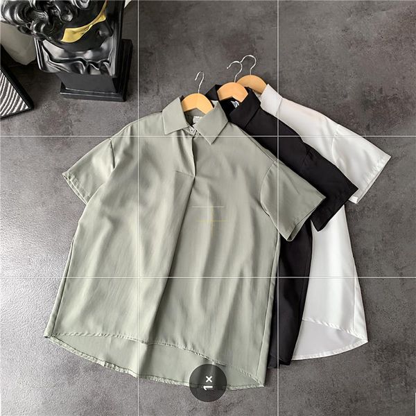 men's casual shirts 2021 spring and summer boutique pure color loose shirt with sleeves lapel pullover, White;black
men's casual shirts 2021 spring and summer boutique pure color loose shirt with sleeves lapel pullover, White;black