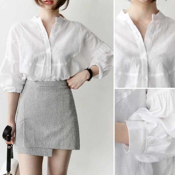 t-shirt t-shirt white women's summer 2021 new han fan 7 / s shirt loose stand collar professional dress women
t-shirt t-shirt white women's summer 2021 new han fan 7 / s shirt loose stand collar professional dress women