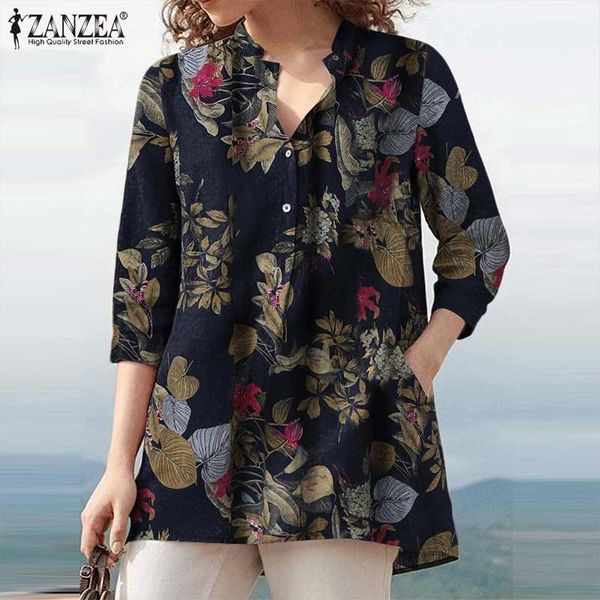 women's blouses & shirts floral printed blouse oversized women casual v neck 3/4 sleeve shirt retro maxi cotton bohemian work fe, White
women's blouses & shirts floral printed blouse oversized women casual v neck 3/4 sleeve shirt retro maxi cotton bohemian work fe, White