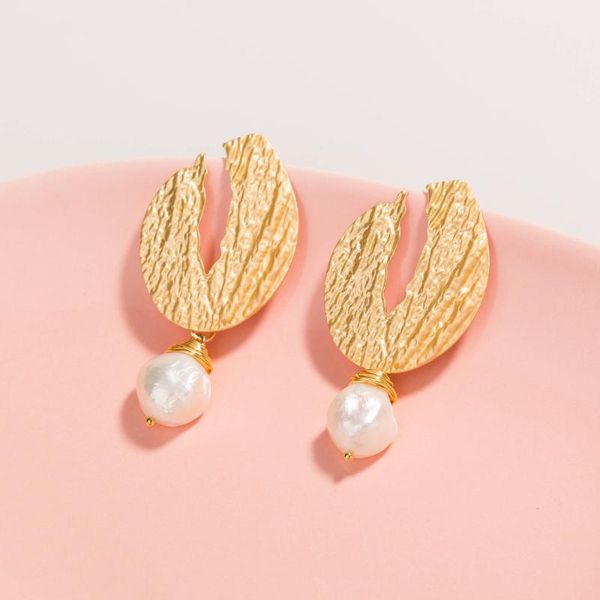 stud korean summer simple -selling jewelry, magold irregular oval ear hooks, natural freshwater pearl earrings, Golden;silver
stud korean summer simple -selling jewelry, magold irregular oval ear hooks, natural freshwater pearl earrings, Golden;silver