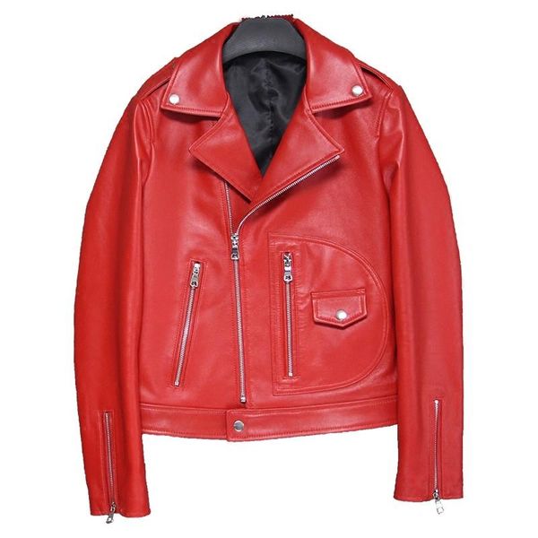 women's leather & faux korean sheepskin coat real genuine jacket women clothes 2021 elegant spring autumn coats red plus size zt2263, Black
women's leather & faux korean sheepskin coat real genuine jacket women clothes 2021 elegant spring autumn coats red plus size zt2263, Black
