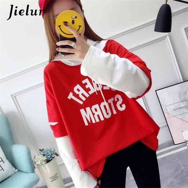 letter fake two-piece thin sweatshirt women m-xxl hit color autumn tracksuit female loose hipster hooded long sleeve 210426, Black
letter fake two-piece thin sweatshirt women m-xxl hit color autumn tracksuit female loose hipster hooded long sleeve 210426, Black