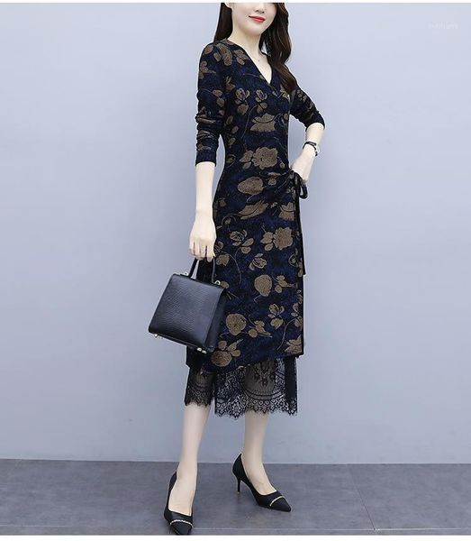 chiffon dress 2021 korean autumn temperament lady waist was thin and lace at hem fashion floral women casual dresses, Black;gray
chiffon dress 2021 korean autumn temperament lady waist was thin and lace at hem fashion floral women casual dresses, Black;gray