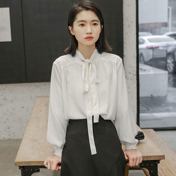 women's blouses & shirts office lady elegant chiffon 2021 spring korean simple style all-match loose women long sleeve w066, White
women's blouses & shirts office lady elegant chiffon 2021 spring korean simple style all-match loose women long sleeve w066, White