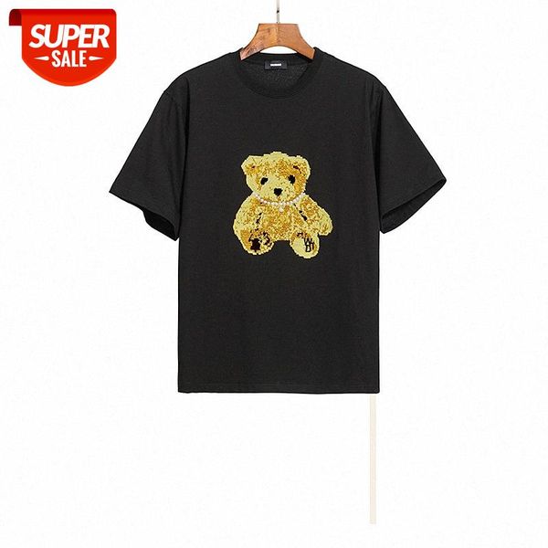 three-dimensional embroidery bear round neck pullover short sleeve batch #2u1f, White;black
three-dimensional embroidery bear round neck pullover short sleeve batch #2u1f, White;black