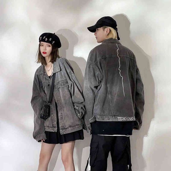 men's jackets high street retro-washed embroidery denim jacket for man and woman loose reflexive oversize casual jeans, Black;brown
men's jackets high street retro-washed embroidery denim jacket for man and woman loose reflexive oversize casual jeans, Black;brown