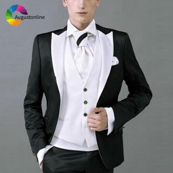 men's suits & blazers vintage slim fit black white lapel men for wedding bridegroom costume prom tuxedo man blazer jacket+pan, White;black
men's suits & blazers vintage slim fit black white lapel men for wedding bridegroom costume prom tuxedo man blazer jacket+pan, White;black
