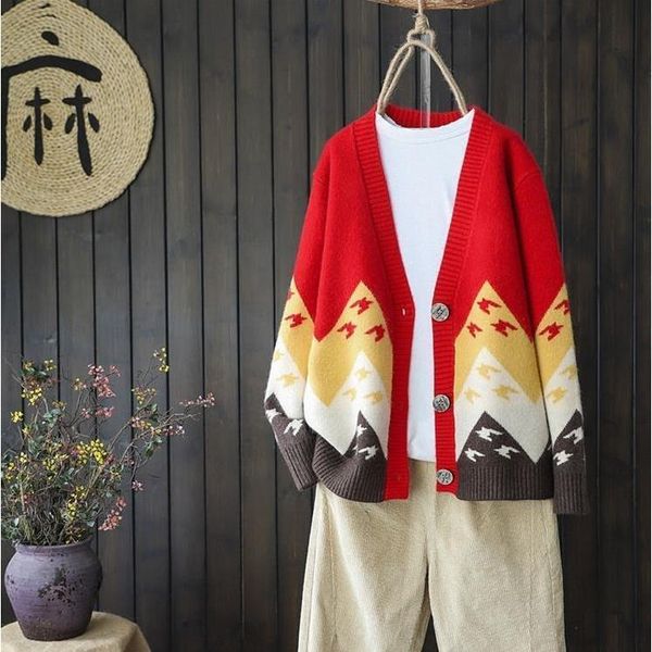 women's sweaters retro cardigan jacket knitted loose korean style lazy spring and autumn color combination sweater outside z3fn, White;black
women's sweaters retro cardigan jacket knitted loose korean style lazy spring and autumn color combination sweater outside z3fn, White;black