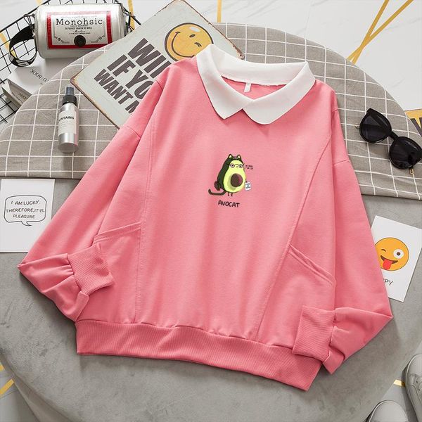 cute cartoon avocado turn-down collar sweatshirts hoodie kawaii print fashion girl hoodies funny kpop harajuku graphic pullover women's, Black
cute cartoon avocado turn-down collar sweatshirts hoodie kawaii print fashion girl hoodies funny kpop harajuku graphic pullover women's, Black