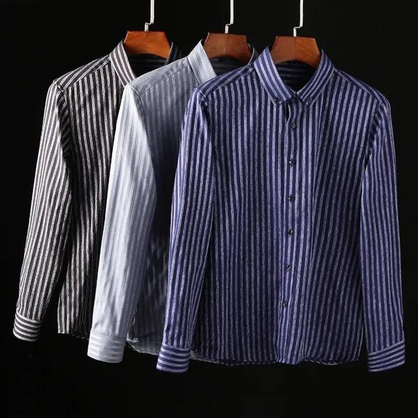 men's casual shirts mens shirt striped commuter business lapel long-sleeved spring fall, White;black
men's casual shirts mens shirt striped commuter business lapel long-sleeved spring fall, White;black