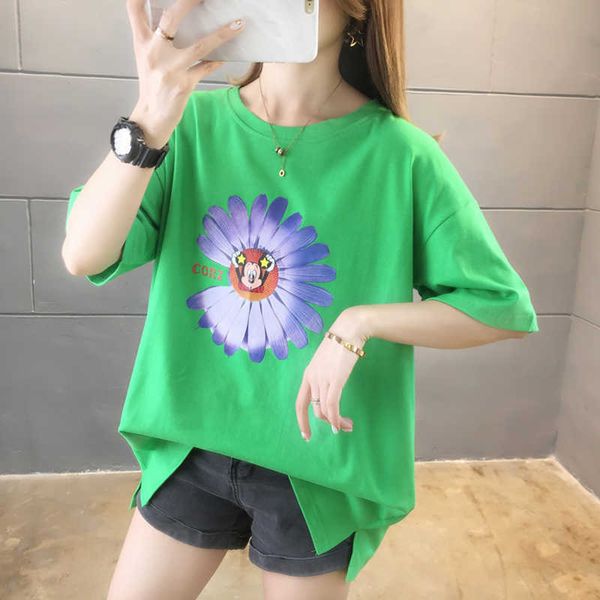 tee shirt femme loose women fashion korean clothes floral print shirt summer ops short sleeve female 210615, White
tee shirt femme loose women fashion korean clothes floral print shirt summer ops short sleeve female 210615, White