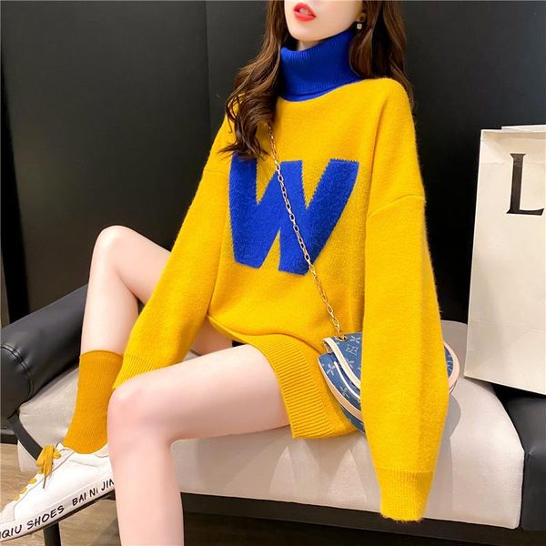women's sweaters autumn winter thick high collar long knitted sweater women turtleneck pullover korean loose yellow black beige knitwea, White;black
women's sweaters autumn winter thick high collar long knitted sweater women turtleneck pullover korean loose yellow black beige knitwea, White;black
