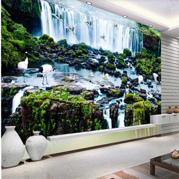 modern wallpapers for living room waterfall wallpaper river white crane 3d tv background wall
modern wallpapers for living room waterfall wallpaper river white crane 3d tv background wall