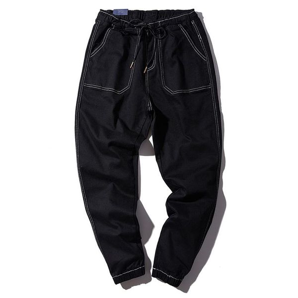 autumn jeans men's slim fashion washed solid color casual drawstring man streetwear wild hip hop denim trousers male, Blue
autumn jeans men's slim fashion washed solid color casual drawstring man streetwear wild hip hop denim trousers male, Blue