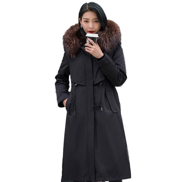 women's fur & faux autumn winter2021korean real natural raccoon coat parka big large hooded liner thick warm middle waterproof jacket, Black
women's fur & faux autumn winter2021korean real natural raccoon coat parka big large hooded liner thick warm middle waterproof jacket, Black