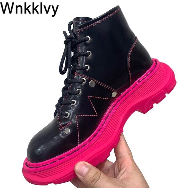 boots thick bottom women platform round toe mixed color autumn shoes ankle botas 2021 handsome motorcycle for girls, Black
boots thick bottom women platform round toe mixed color autumn shoes ankle botas 2021 handsome motorcycle for girls, Black