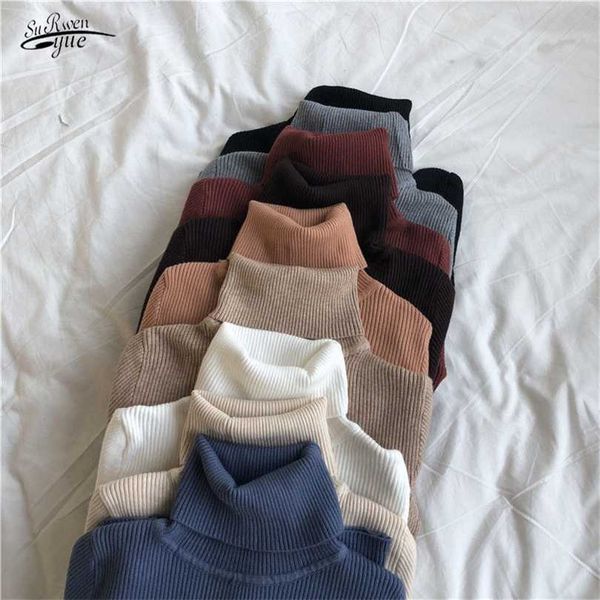 women's turtleneck sweater autumn and winter pullover slim bottoming knitted casual long sleeve pull femme 16675 211018, White;black
women's turtleneck sweater autumn and winter pullover slim bottoming knitted casual long sleeve pull femme 16675 211018, White;black