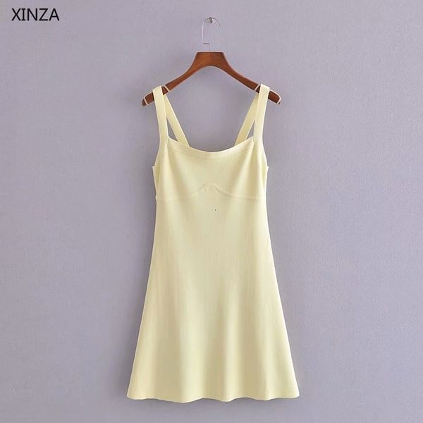 casual dresses women yellow knit summer sleeveless spaghetti straps backless woman fashion elegant knitted mini ffan, Black;gray
casual dresses women yellow knit summer sleeveless spaghetti straps backless woman fashion elegant knitted mini ffan, Black;gray