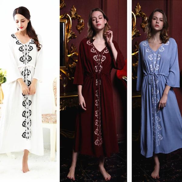 women's sleepwear womens cotton long sleeve nightgown for spring autumn embroidery nightdress bohemian printed soft gown plus large siz, Black;red
women's sleepwear womens cotton long sleeve nightgown for spring autumn embroidery nightdress bohemian printed soft gown plus large siz, Black;red